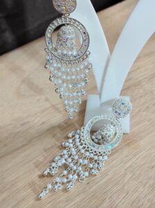 Elegant Long-Hoop Jhumka Earrings