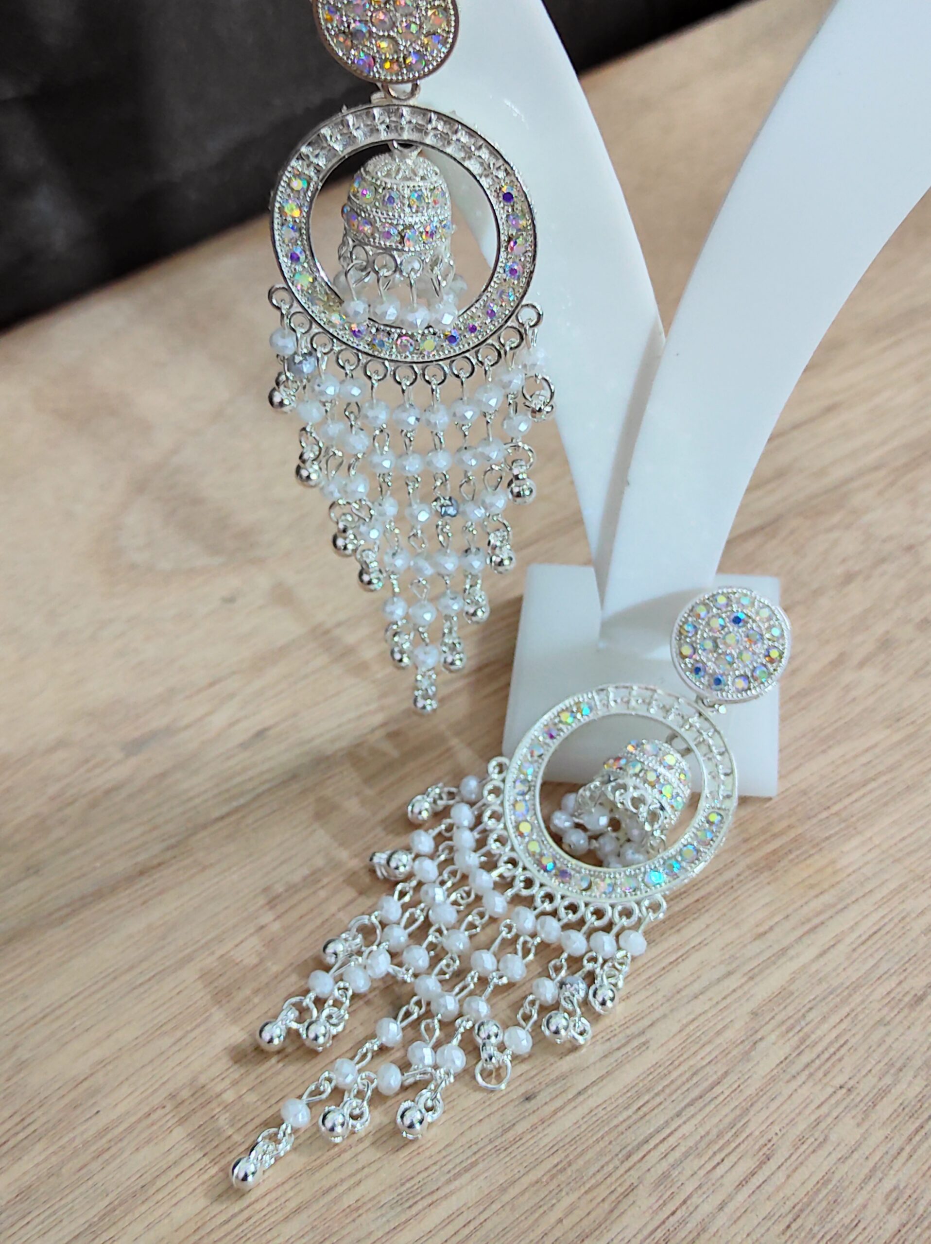 Elegant Long-Hoop Jhumka Earrings