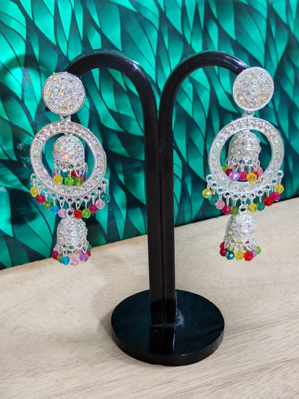Double Layered-Hoop Jhumka Earrings