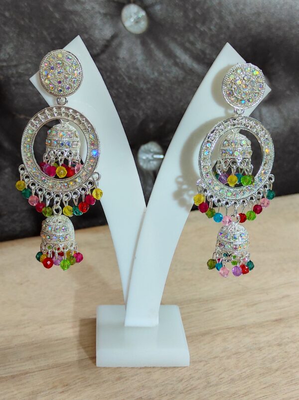 Double Layered-Hoop Jhumka Earrings