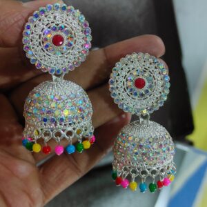 Multicolor Stone Jhumka Earrings