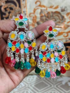 Color Splash Chandbali Earrings