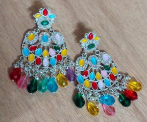 Color Splash Chandbali Earrings